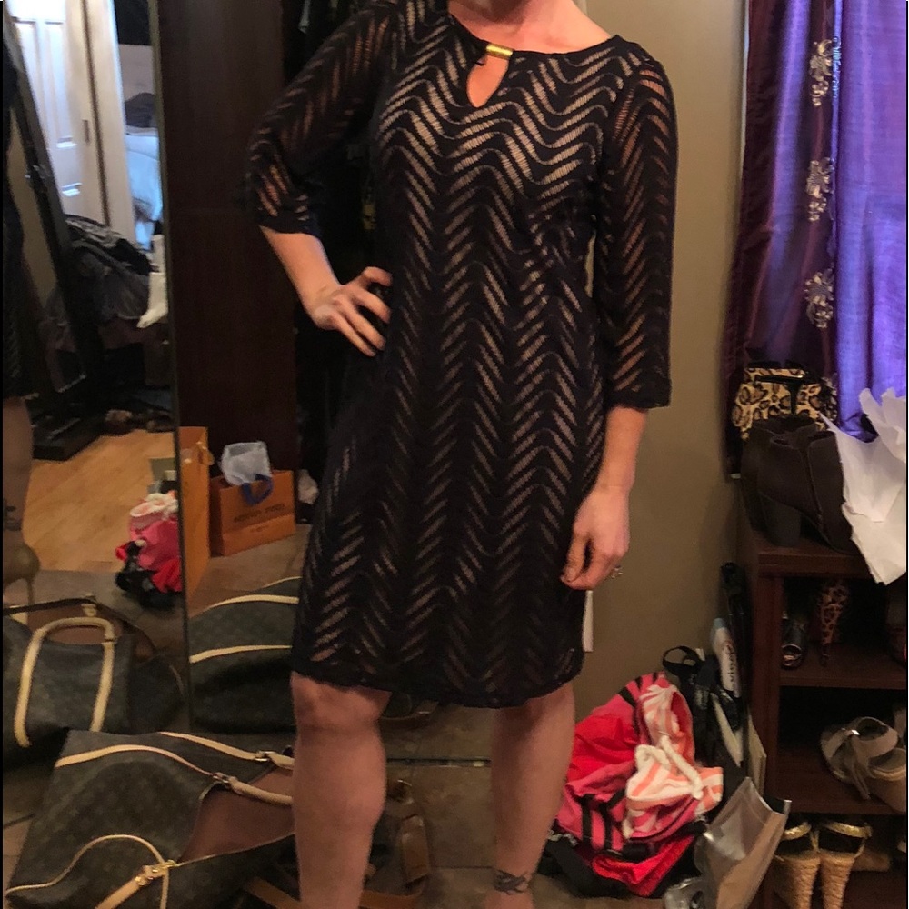 Like New Only Worn Once Fully Lined Overlay Dress - image 1